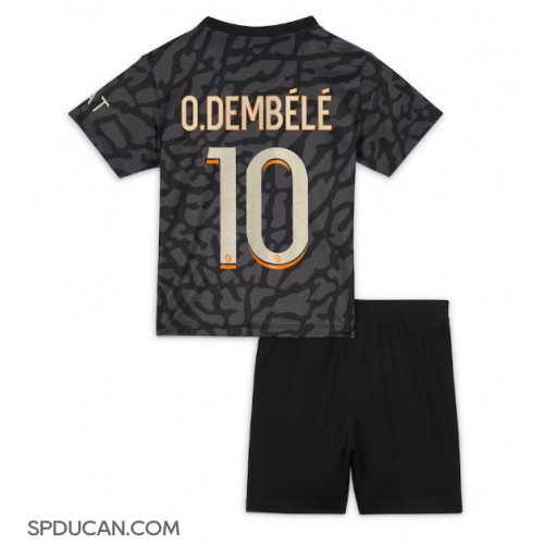 Dječji Nogometni Dres Paris Saint-Germain Ousmane Dembele #10 Rezervni 2023-24 Kratak Rukav (+ Kratke hlače)